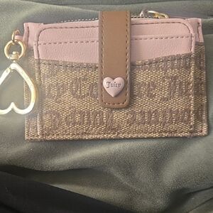 Juicy Couture Pink and Brown Key Card Holder